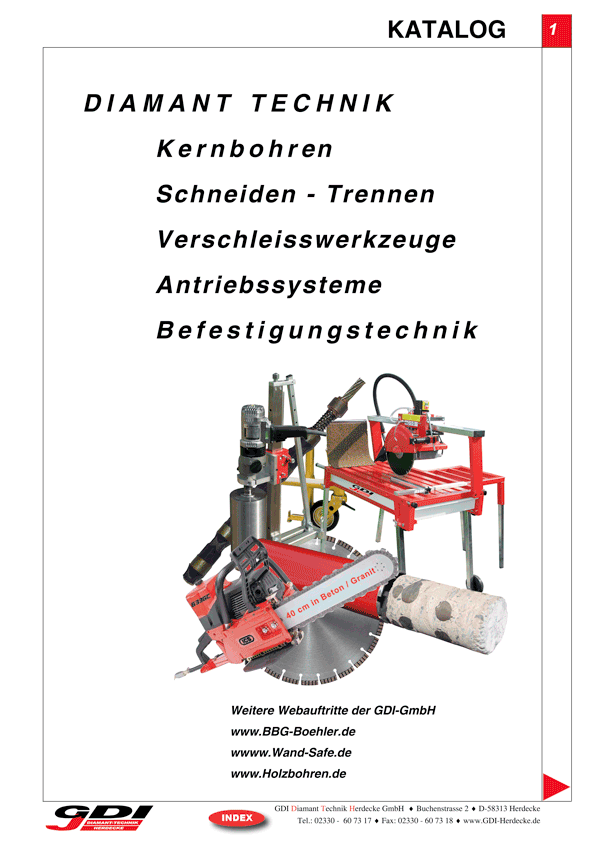 Download GDI Katalog 2009  74 Seiten der Diamant-Technik  ca.(9 MB)